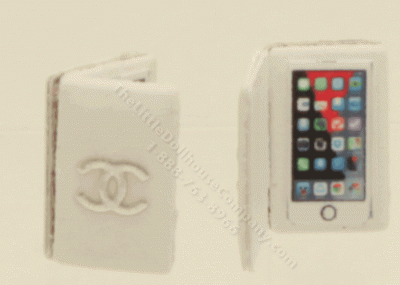 (image for) Miniature Cell Phone in Leather Flip Case