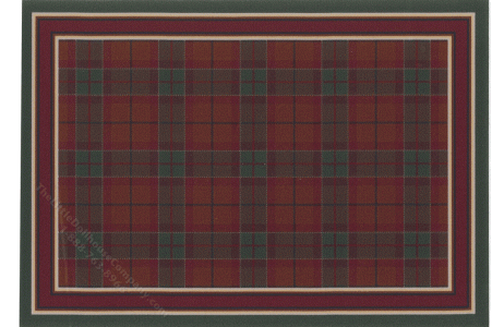 (image for) Miniature Small Scale Red and Green Plaid Rug