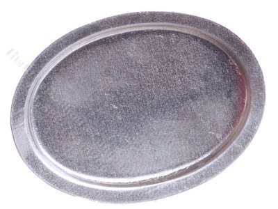 (image for) Miniature Oval Aluminum Tray for Dollhouses