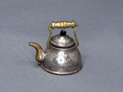(image for) Miniature Dollhouse US Coin Tea Kettle