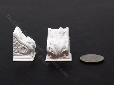 (image for) Miniature Cast Corbel Brackets for Dollhouses (2 pc.)