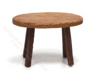 (image for) Miniature Oval Table for Dollhouses - Walnut