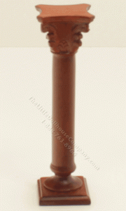 (image for) Miniature Walnut Plant Stand for Dollhouses