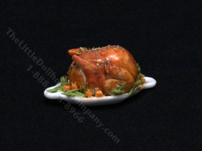 (image for) Miniature Turkey with Vegetables for Dollhouses