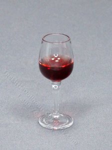 (image for) Miniature Glass of Red Wine for Dollhouses