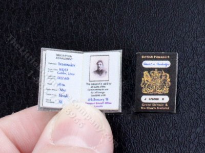 (image for) Miniature Lady's Passport for Dollhouses
