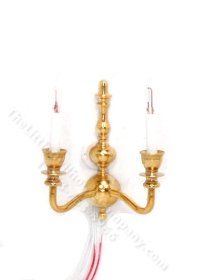 (image for) Miniature Colonial Double Candle Wall Sconce