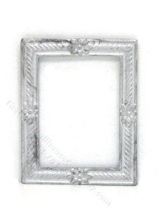 (image for) Miniature Floral Silver Picture Frame for Dollhouses