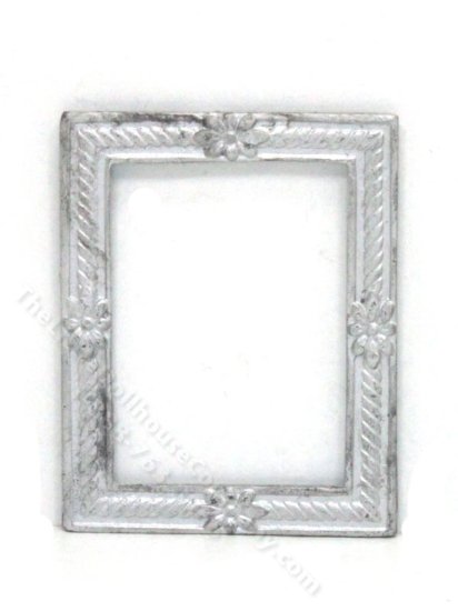 (image for) Miniature Floral Silver Picture Frame for Dollhouses