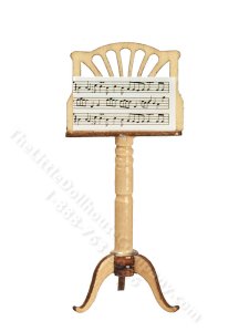 (image for) Miniature Oak Music Stand for Dollhouses