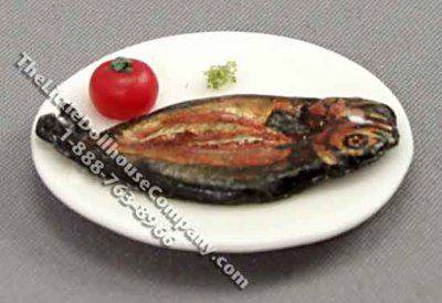 (image for) Miniature Sliced Fish on a Plate By Charlotte Willmott