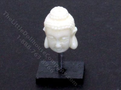 (image for) Miniature White Buddah Head Statuette