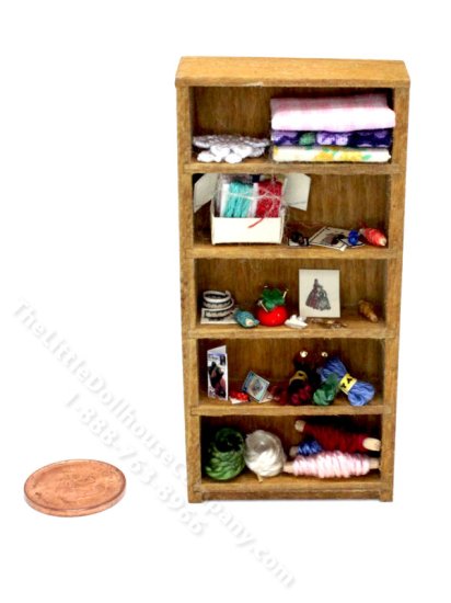 (image for) Half-Scale Miniature Colonial Sewing Shelf by Taylor Jade