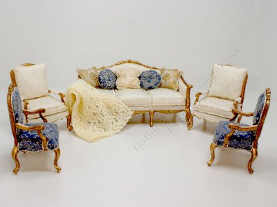 (image for) Miniature Louis XV 5-Piece Living Room Set by Judith Blondell