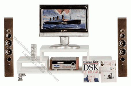 (image for) Dollhouse Scale Model Home Cinema, Remote Control, Console, Acc