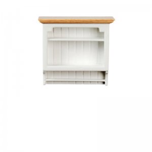 (image for) Miniature White-Oak Kitchen Shelf For Dollhouses