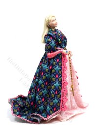 (image for) Miniature Handcrafted Medieval Woman in Jeweled Dress