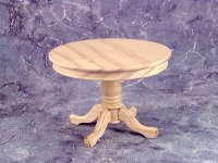 (image for) Miniature Unfinished 1/12th scale Round Table for Dollhouses