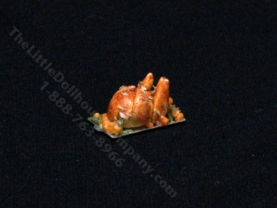 (image for) 1:24 Scale Miniature Roast Turkey for Dollhouses