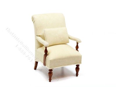 (image for) Miniature Yellow Oxford Easy Chair c1850 for Dollhouses