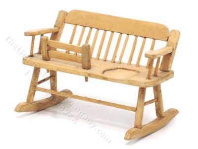 (image for) Vintage Miniature Unfinished Nanny Rocking Chair for Dollhouses