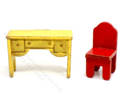 (image for) Miniature Colourful Child's Desk for Dollhouses