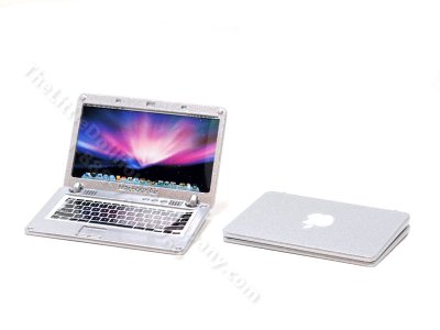 (image for) Miniature Laptop Computer for Dollhouses - Silver