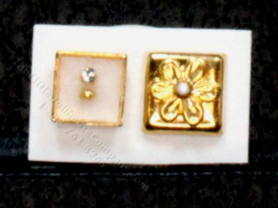 (image for) Miniature Ring Set in Square Gold Box by Cheryl Warder
