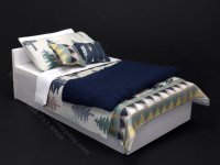 (image for) Miniature Blue and Green Tree/Outdoors Bedding for Dollhouses
