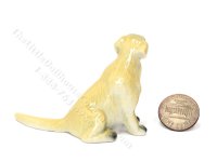 (image for) Miniature Porcelain Labrador Retriever Dog Figurine for Dollhouses
