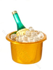 (image for) Miniature Wine in Ice Bucket for Dollhouses