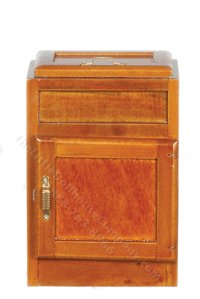 (image for) Miniature Oak Icebox for Dollhouses