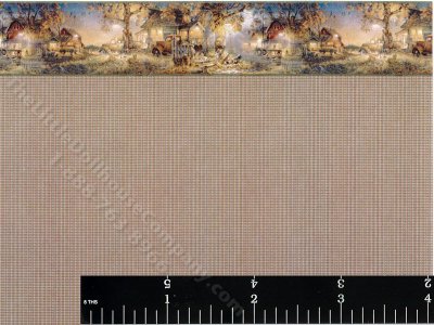 (image for) Dollhouse Scale Model Wallpaper Plaid and Farm Pattern