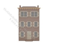 (image for) RGT CC663, Front Opening Townhouse Dollhouse Kit