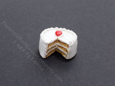 (image for) Miniature White Cake for Dollhouses