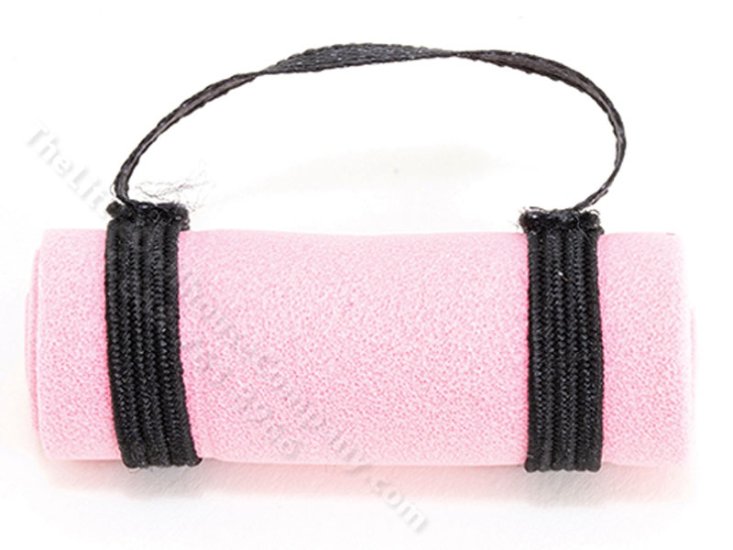 (image for) Miniature Pink Yoga Mat for Dollhouses