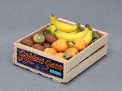 (image for) Miniature Crate of Fruit for Dollhouses