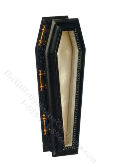 (image for) Miniature Glass Top Coffin - Black