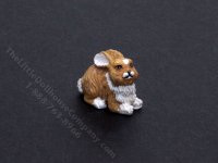(image for) Dollhouse Scale Model Large Brown and White Rabbit