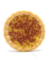 (image for) Miniature Whole Custard Pie in White Ceramic Dish