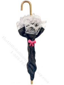 (image for) Miniature Black Victorian Umbrella for Dollhouses