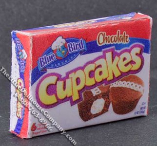 (image for) Miniature Cream Filled Cupcakes Box for Dollhouses