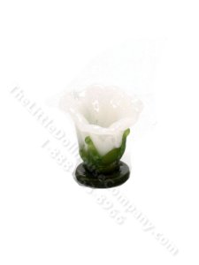 (image for) Miniature Glass Flower Vase for Dollhouses - White