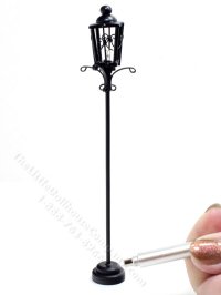 (image for) Miniature LED Lantern Lamp Post with Wand for Dollhouse