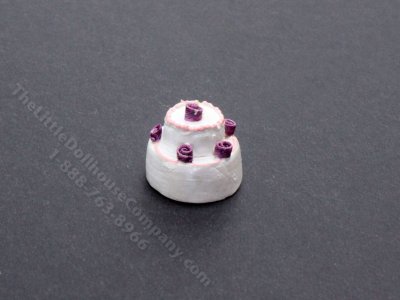 (image for) Miniature Tiered White Cake for Dollhouses