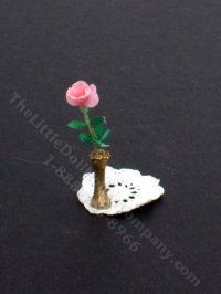 (image for) Miniature Rose in a Vase for Dollhouses