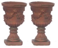 (image for) Miniature Large Terracotta Urn for Dollhouses