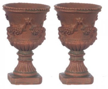 (image for) Miniature Large Terracotta Urn for Dollhouses