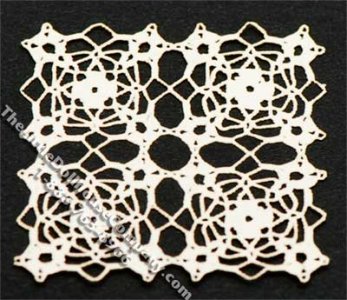 (image for) Miniature Square Laser Cut Doily for Dollhouses