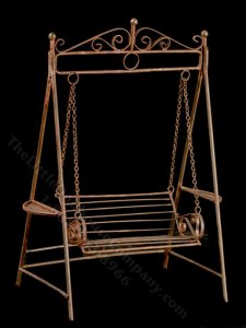 (image for) Miniature Rusted Garden Swing for Dollhouses